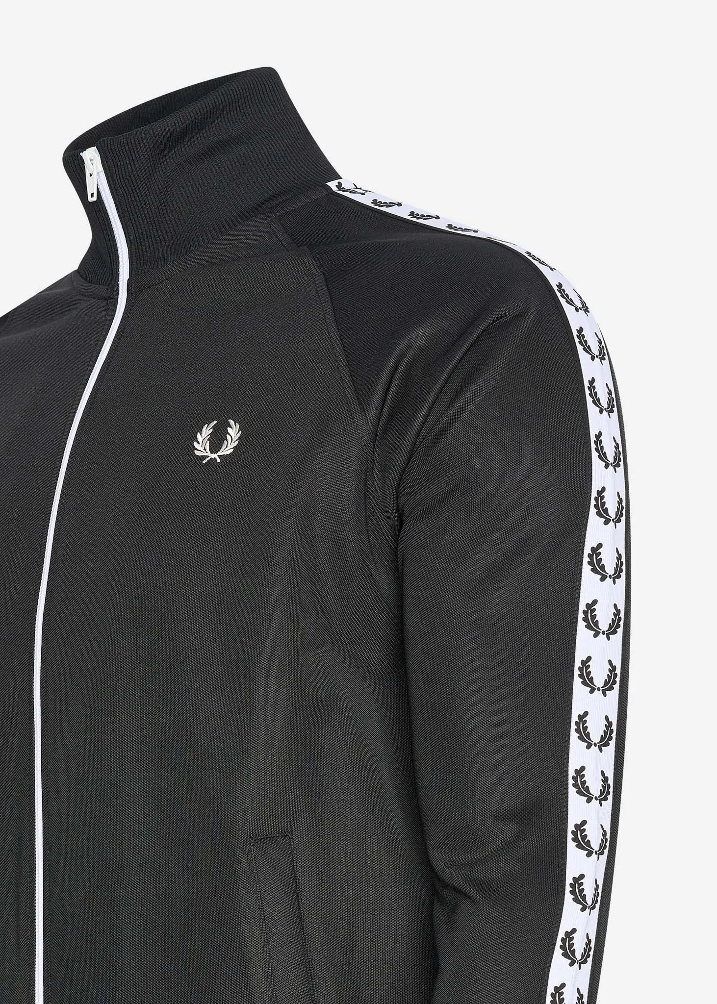 Taped track jacket - black