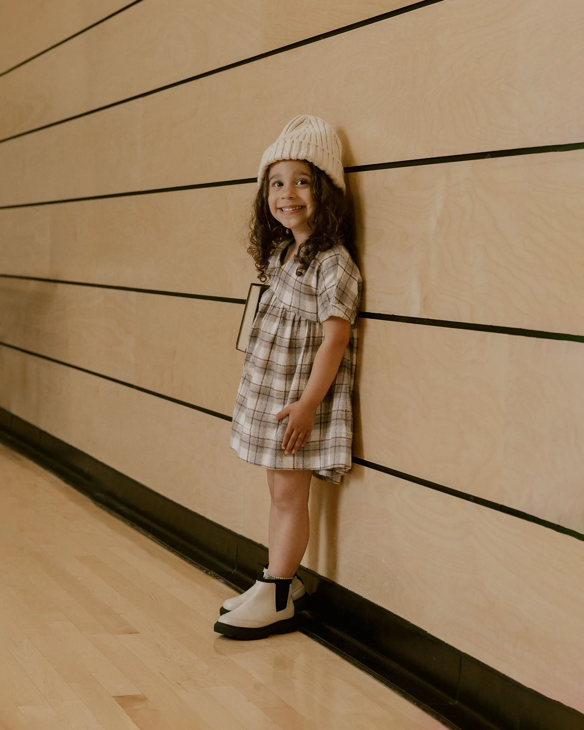 The Maxwell Dress by Rylee   Cru - Blue Flannel - KIDS