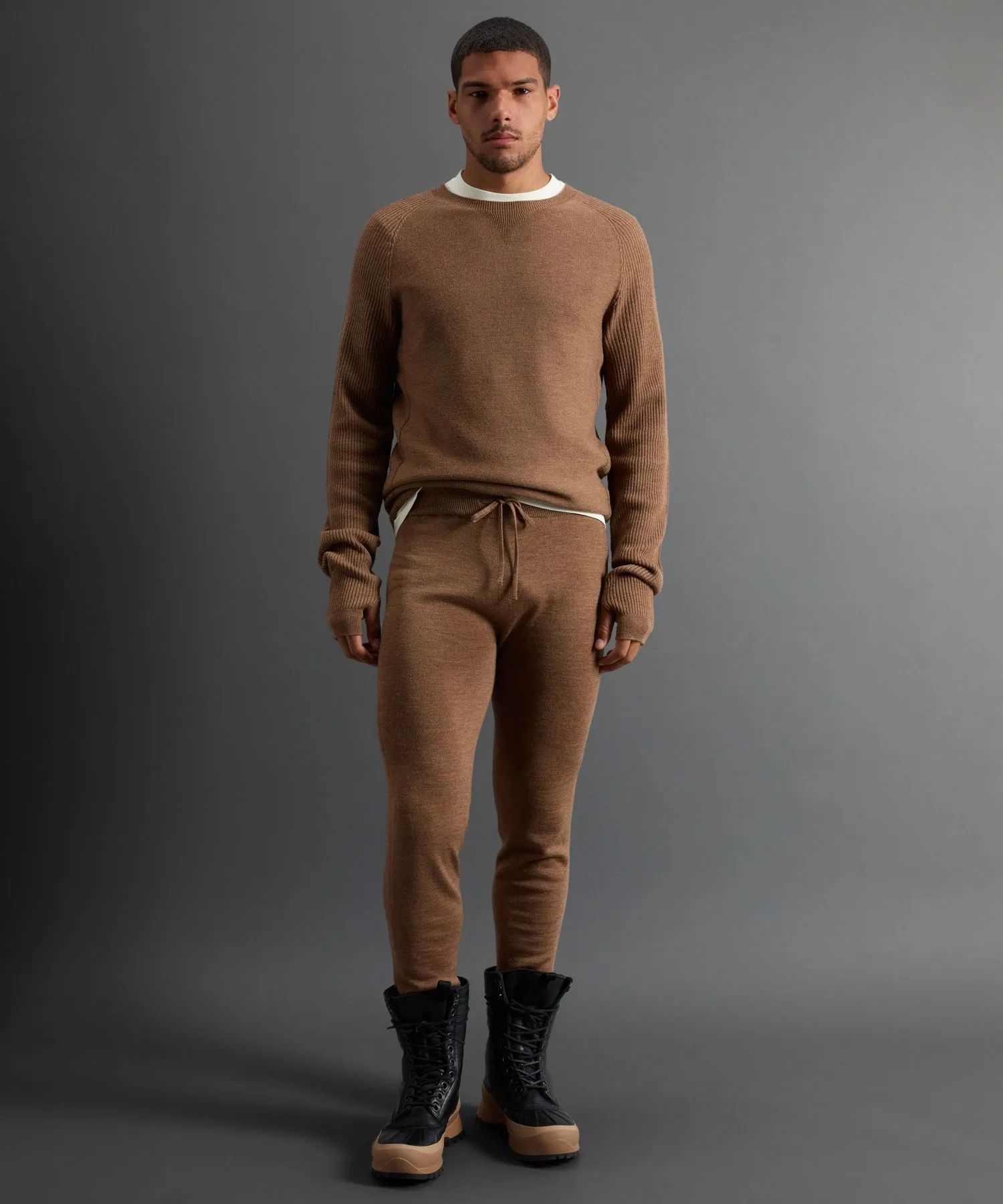 Todd Snyder X Woolrich Technical Merino Long Johns in Camel