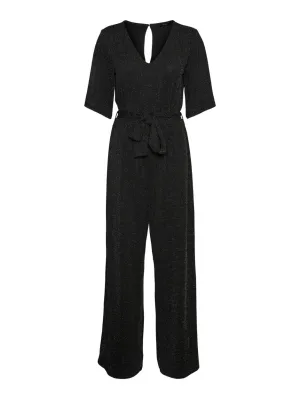 Vmkanva Ss Glitter Jumpsuit Jrs - Zwart Dessin