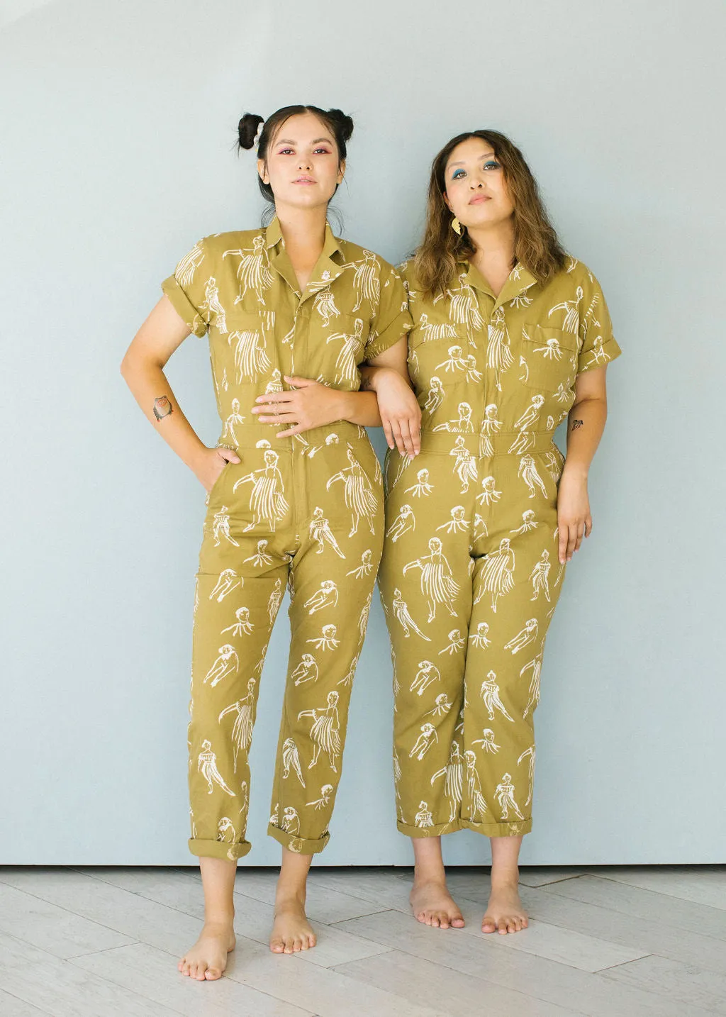 Willow Jumpsuit | Printed jumpsuit | Boiler-suit | Romper | Mustard