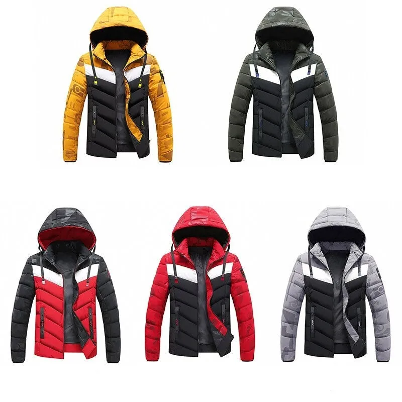 Winter Windproof Warm Thick Parkas Jackets For Men