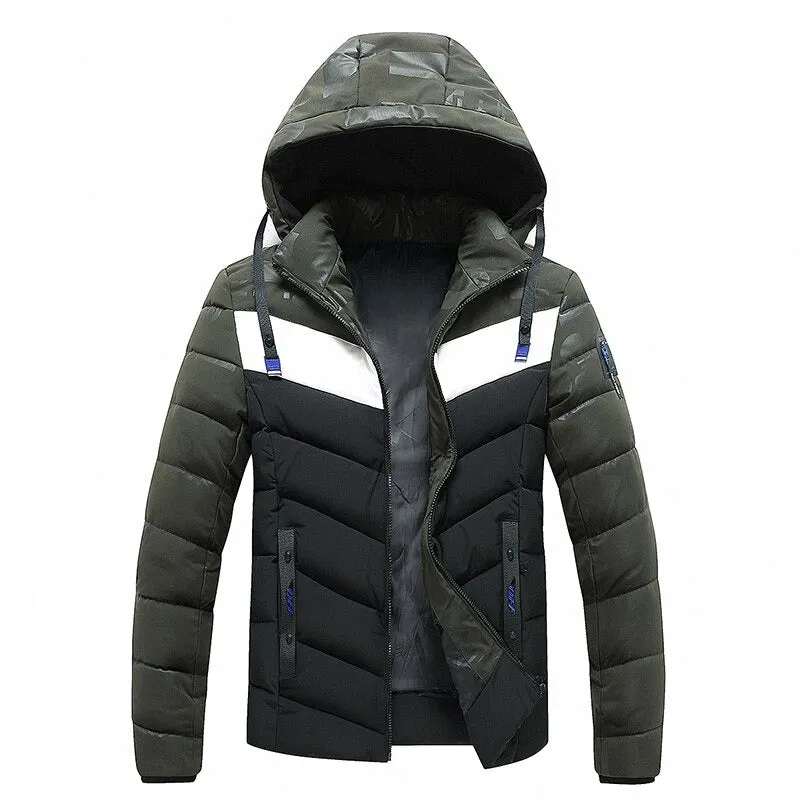 Winter Windproof Warm Thick Parkas Jackets For Men