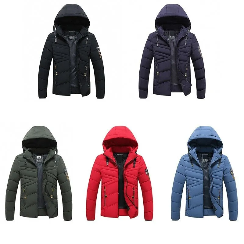 Winter Windproof Warm Thick Parkas Jackets For Men