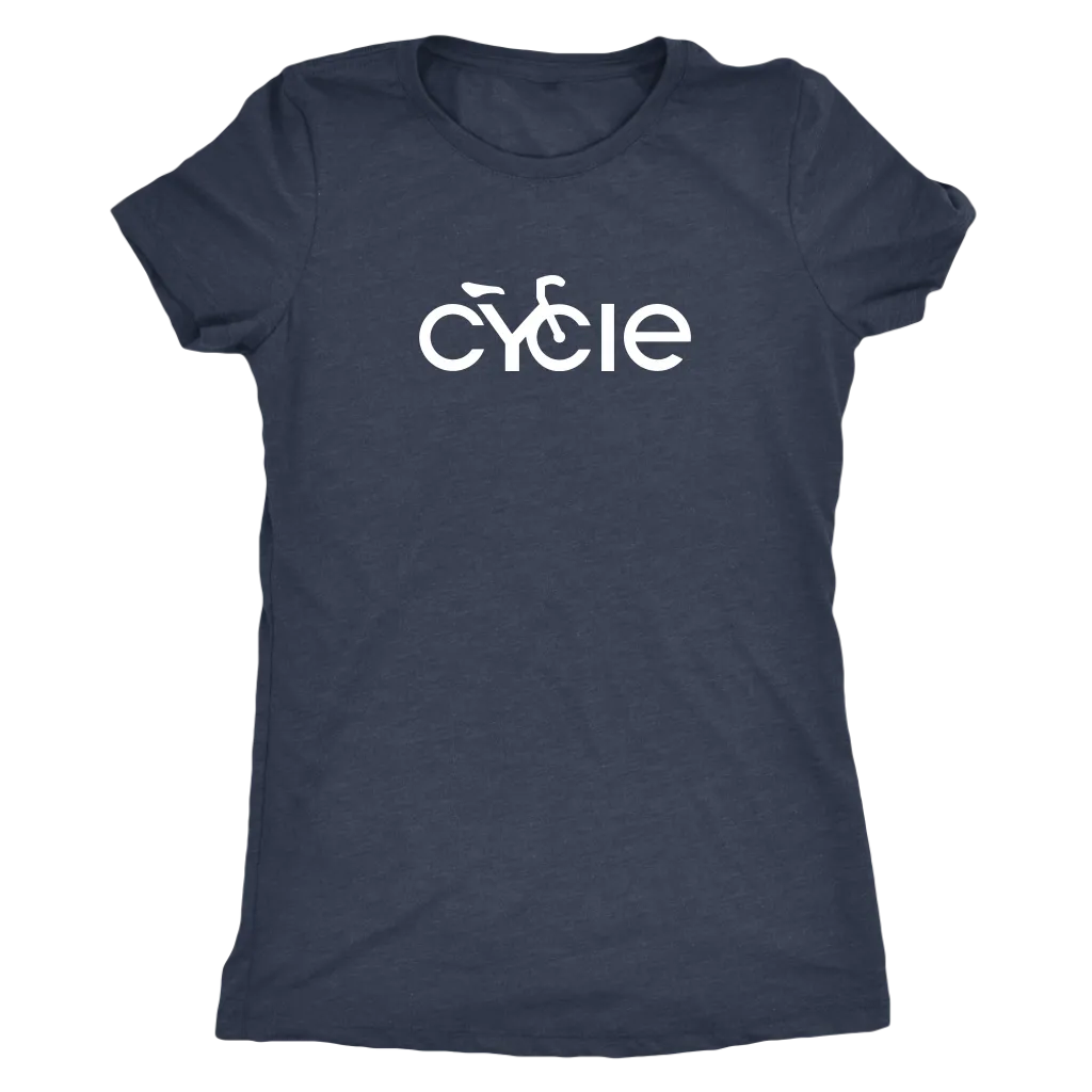 Women's Cycle T-Shirt (white ink)