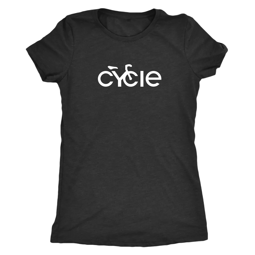 Women's Cycle T-Shirt (white ink)