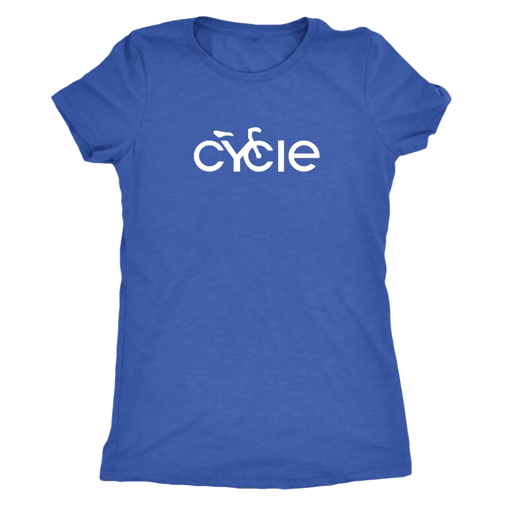 Women's Cycle T-Shirt (white ink)