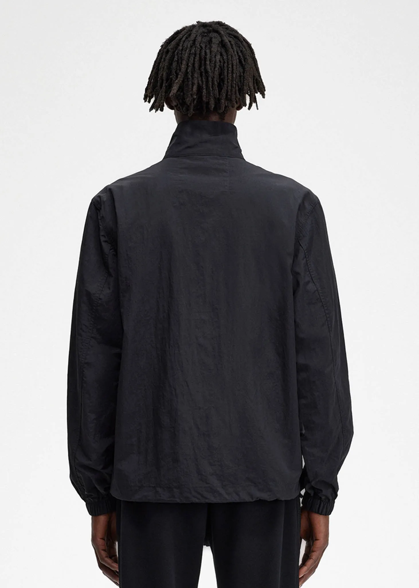 Woven track jacket - black